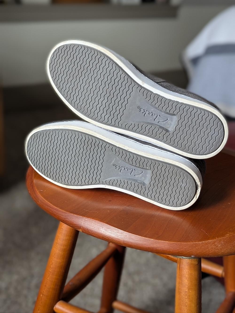 Clarks Grey Suede Slip-On Sneaker Booties - Picture 6 of 7